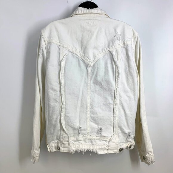 BLANKNYC Denim Women's Distressed Hem Button Up Cotton Denim Jacket Size‎ XL - Picture 2 of 12